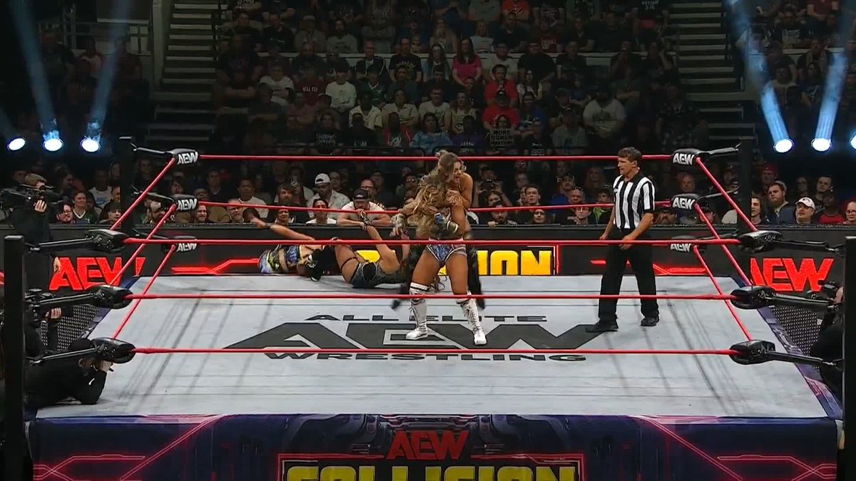 TAYJAY DID IT! THEY'VE EARNED AN AEW WOMEN'S WORLD TAG TEAM TITLE SHOT! Watch #AEWCollision LIVE NATIONWIDE on TNT &amp; HBO Max