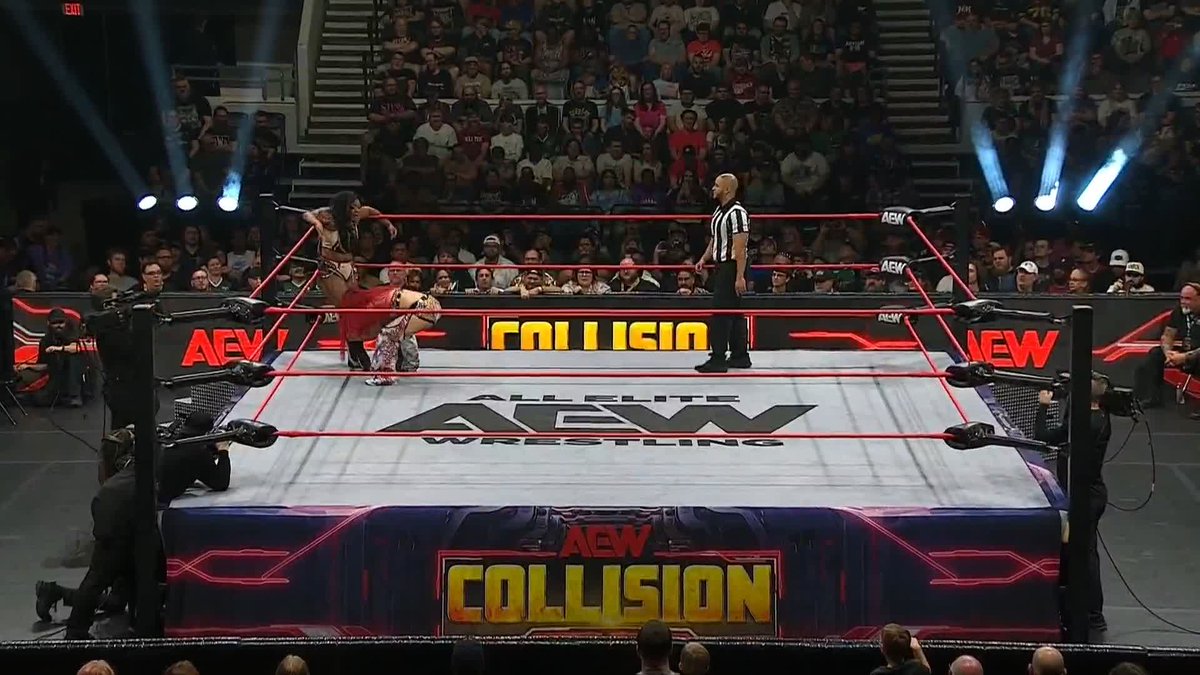 An impressive debut from 葉月/HAZUKI! Watch #AEWCollision LIVE NATIONWIDE on TNT &amp; HBO Max
