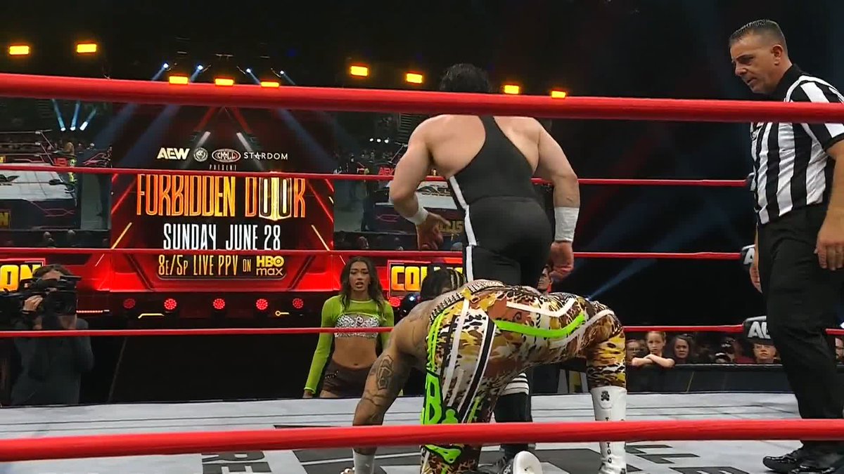 .Marina Shafir is keeping Christyan XO from causing more trouble! Watch #AEWCollision LIVE NATIONWIDE on TNT & HBO Max