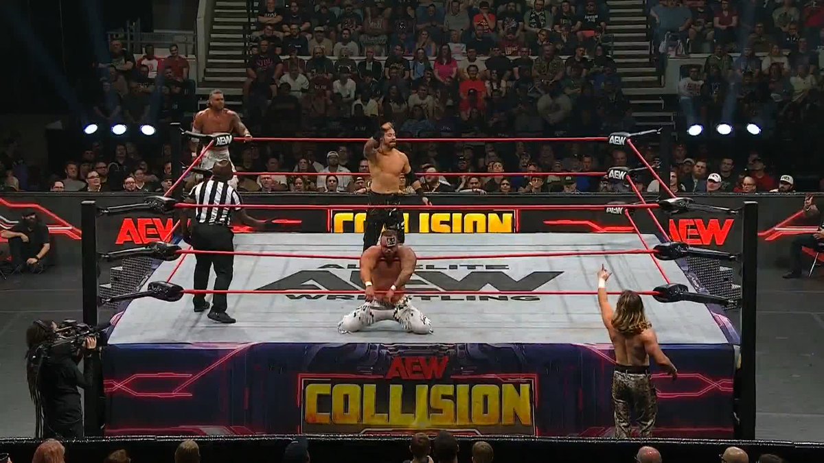The Dogs are sending a message to Adam Copeland &amp; Jay 'Christian' Reso! Watch #AEWCollision LIVE NATIONWIDE on TNT &amp; HBO Max