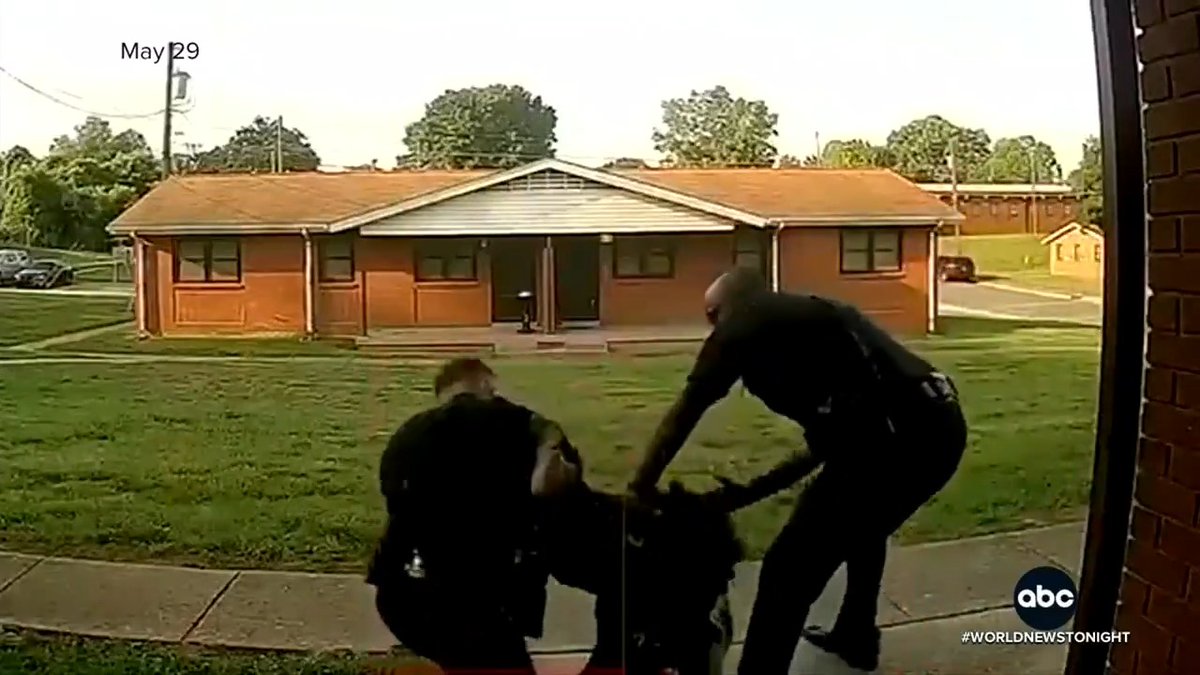 The violent confrontation as a police officer is fired after disturbing video going viral and sparking outrage in a North Carolina community. Andrew Dymburt reports.