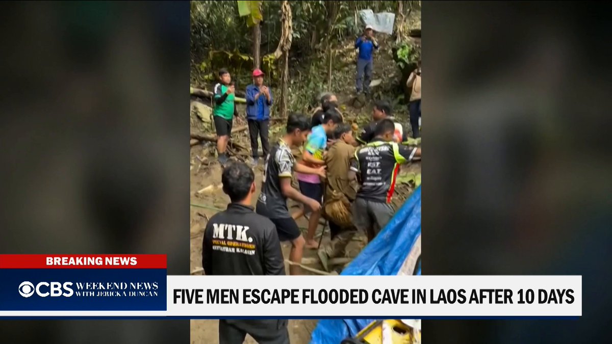 In Laos, four more gold miners were rescued from a flooded cave after being trapped there for over a week. CBS News' Ramy Inocencio reports.