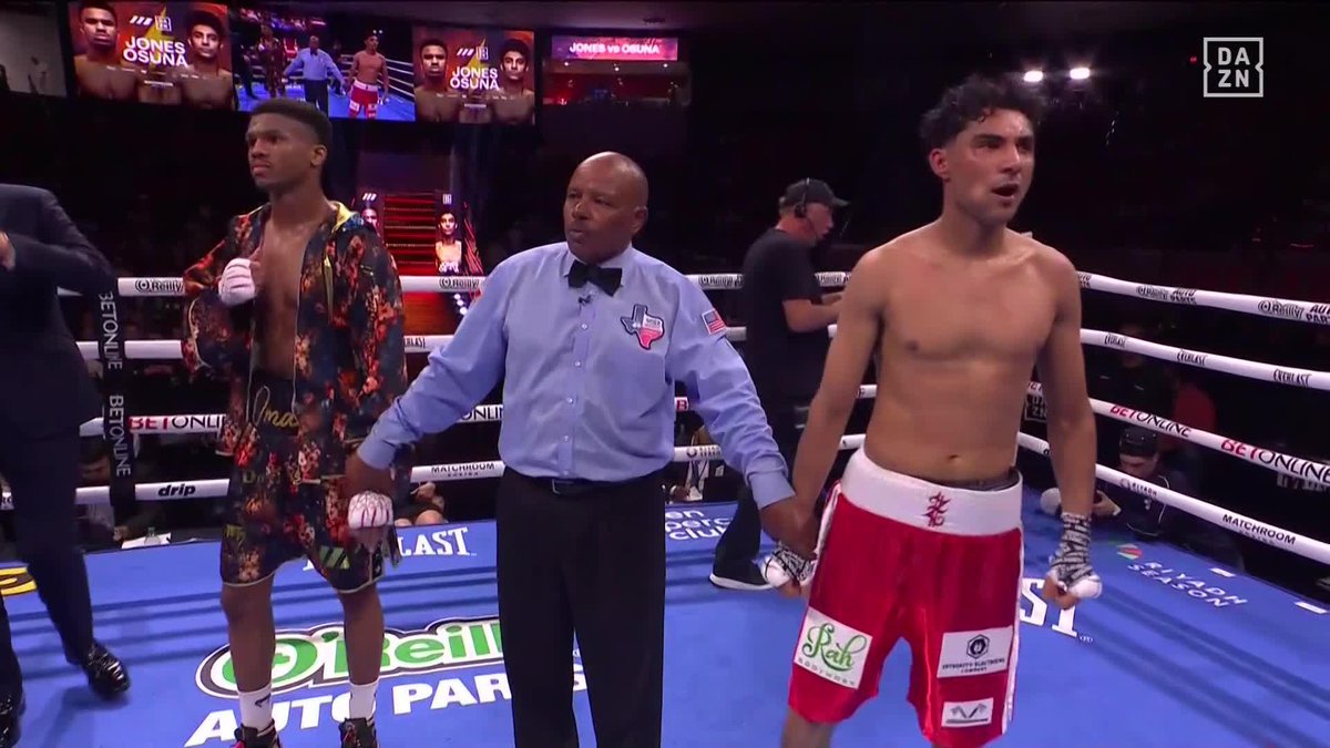 Omari Jones gets the unanimous decision win over Diego Osuna 👏 #FosterFord | Live NOW on DAZN ▪️