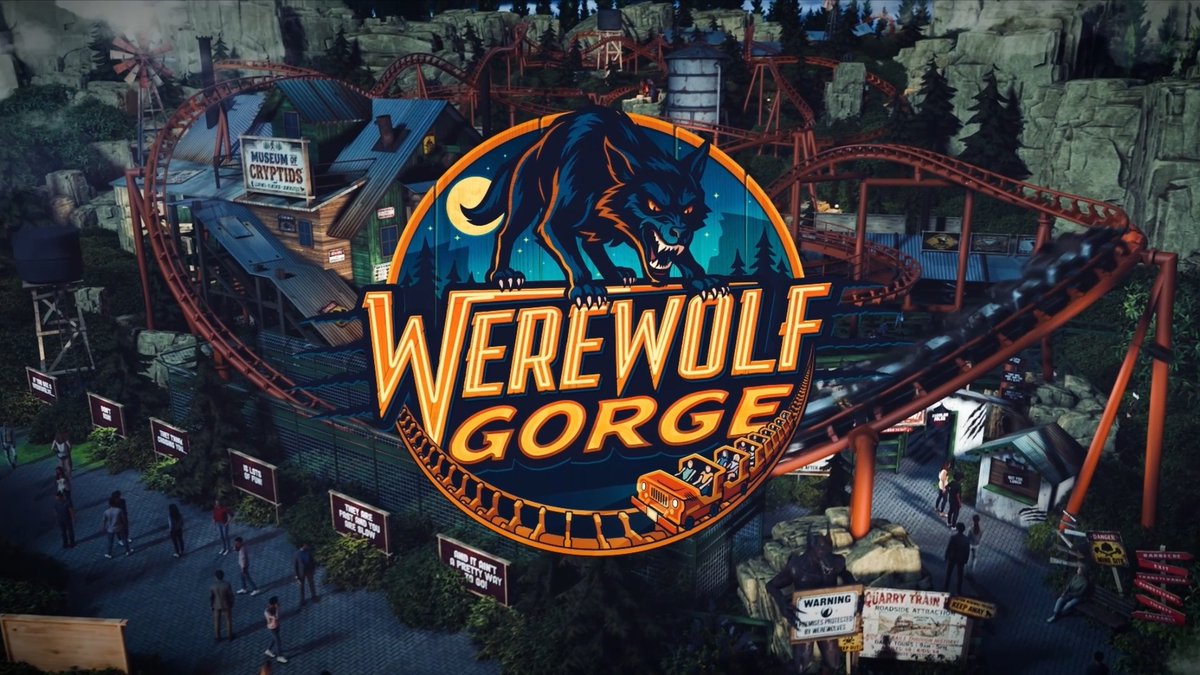 Launch into the legend of #WerewolfGorge - new in 2027! This record-breaking family coaster sends you hurtling along 4,120 feet of twisted track - including 32 exhilarating airtime moments - as you explore the deserted silver mine where mysterious howls echo from the dark.