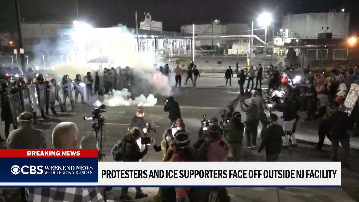 New Jersey Governor Mikie Sherrill is warning agitators to stay out of the state as protests outside a Newark immigration detention center escalate. On Friday, police used tear gas to disperse crowds gathered to protest conditions at the facility.