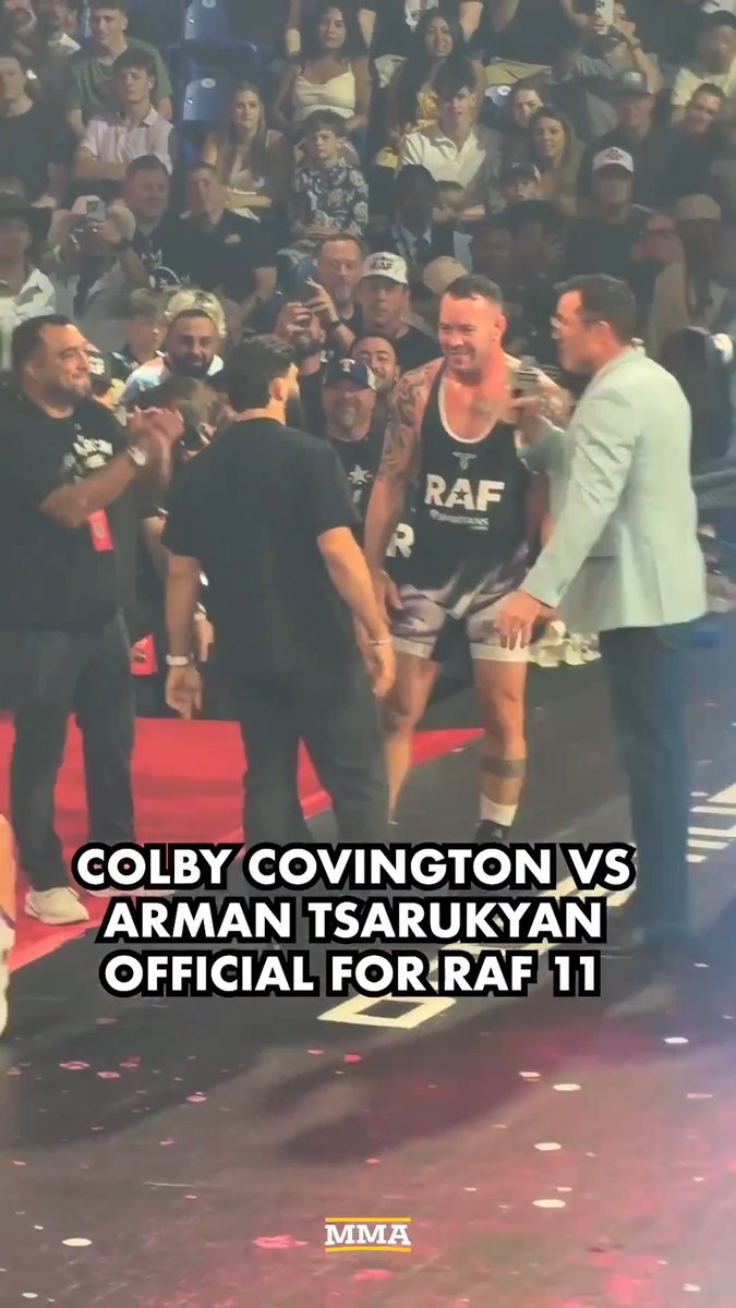 Colby Covington vs. Arman Tsarukyan is official for RAF 11! 🤼‍♂️ (🎥: @mikeHeck_JR)