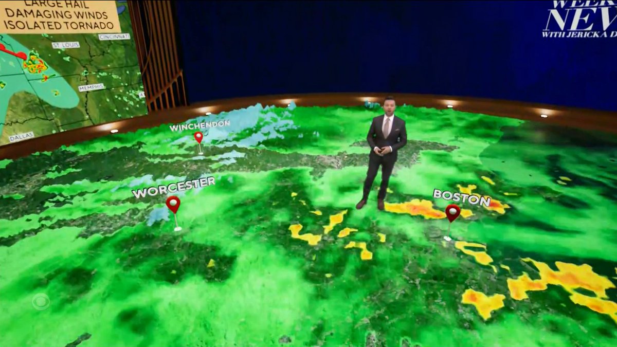 There were snow flurries in parts of Massachusetts on Saturday. In the Midwest, severe storms are bringing strong winds and the threat of tornadoes. Meteorologist Andrew Kozak TV is tracking the forecast.