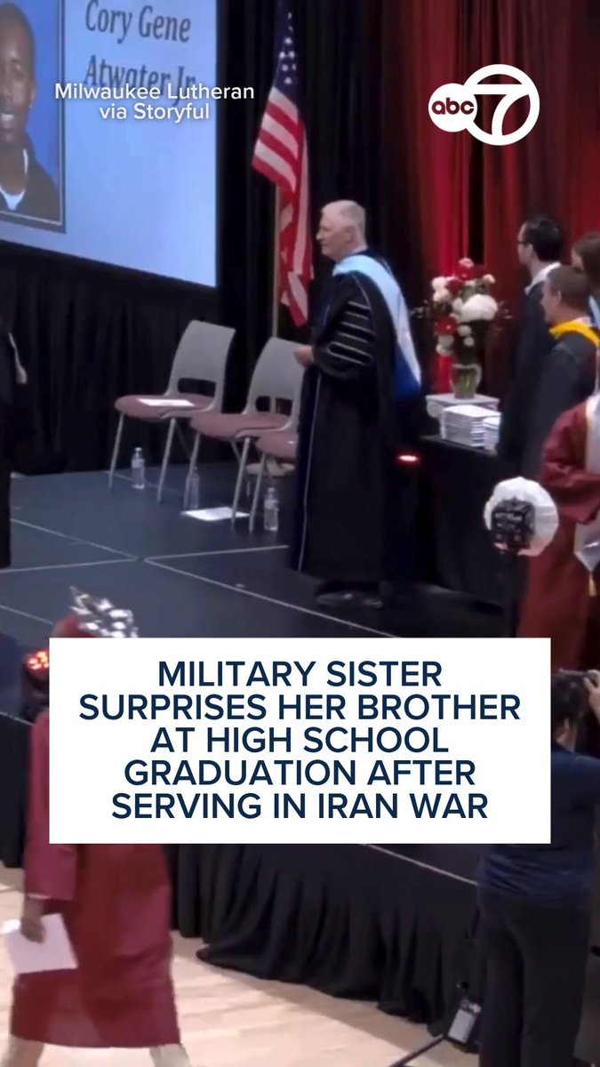 A student who hadn’t seen his older sister throughout his senior year while she was serving overseas was reunited with her in an emotional surprise at his graduation.