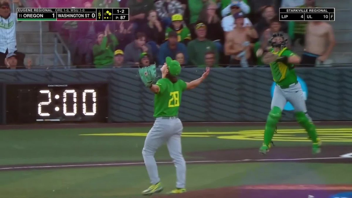 1️⃣4️⃣ strikeouts‼️ Watch each of Will Sanford's punchouts in Oregon Duck Baseball's shutout win over Washington State 👇