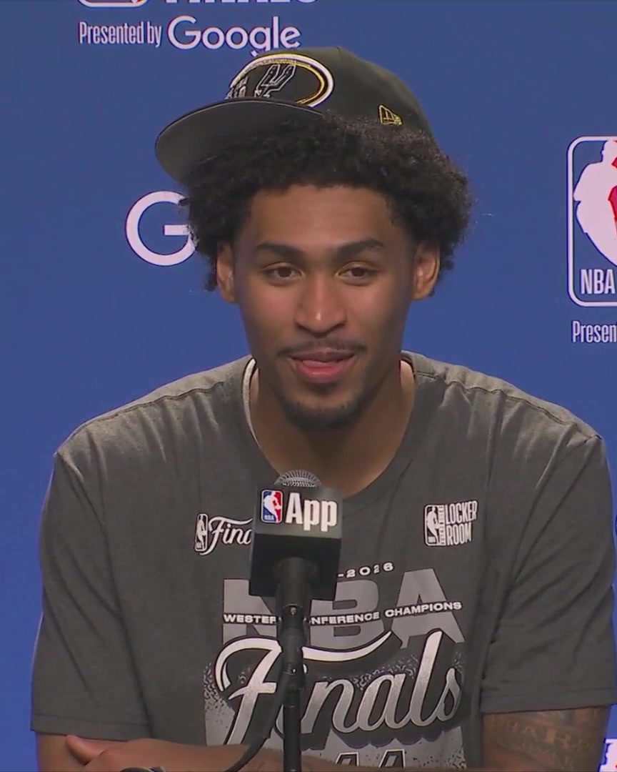 Dylan Harper urges Spurs fans to stay safe after San Antonio advances to the NBA Finals: "I understand y'all are excited, but you've got to be safe out there - y'all travel for us, we've still got a lot of basketball to play. Be safe out there."
