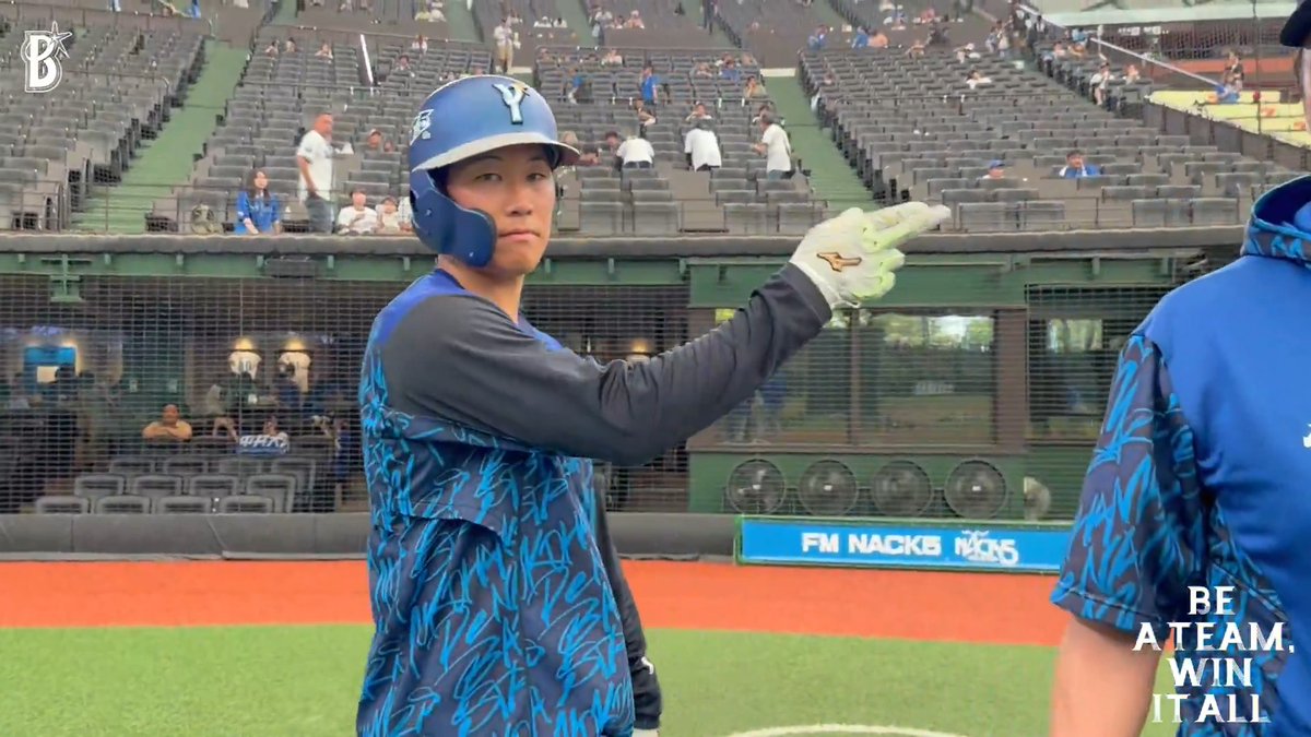 「#浩康さんに届け」というメッセージを伝えたいという #京田陽太 選手は、本日もしっかりバント練習💪 #大村巌 コーチ #田中浩康 コーチ #ベルーナドーム #日本生命セ・パ交流戦2026 #baystars