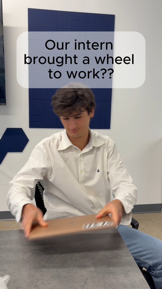 Our intern hit it big on his first day