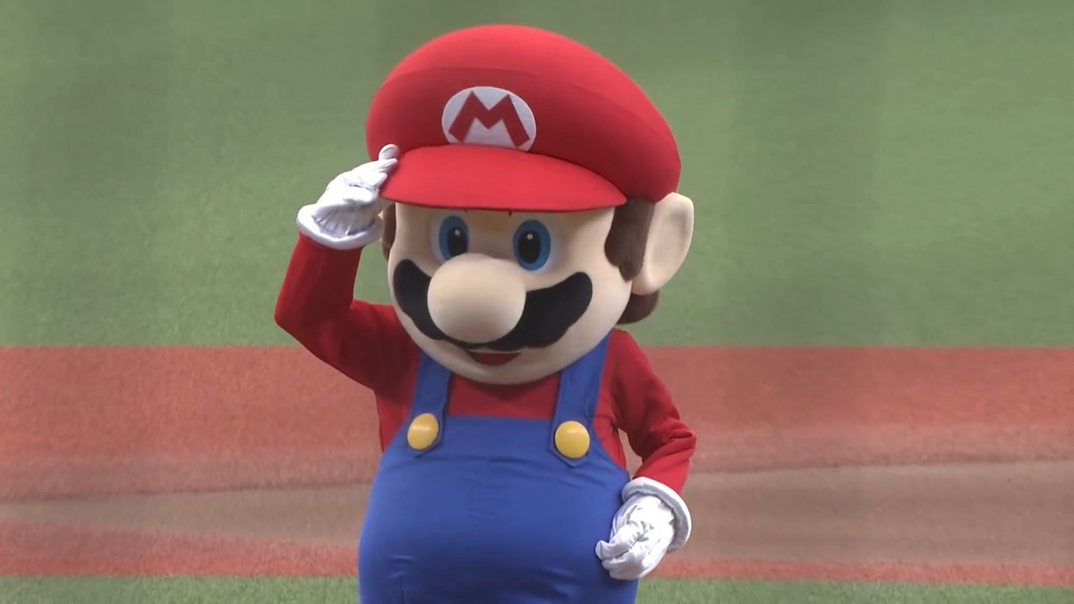 【始球式】 始球式にマリオが登場しました！⚾🍄 👇日本生命セ・パ交流戦見るならパテレ！