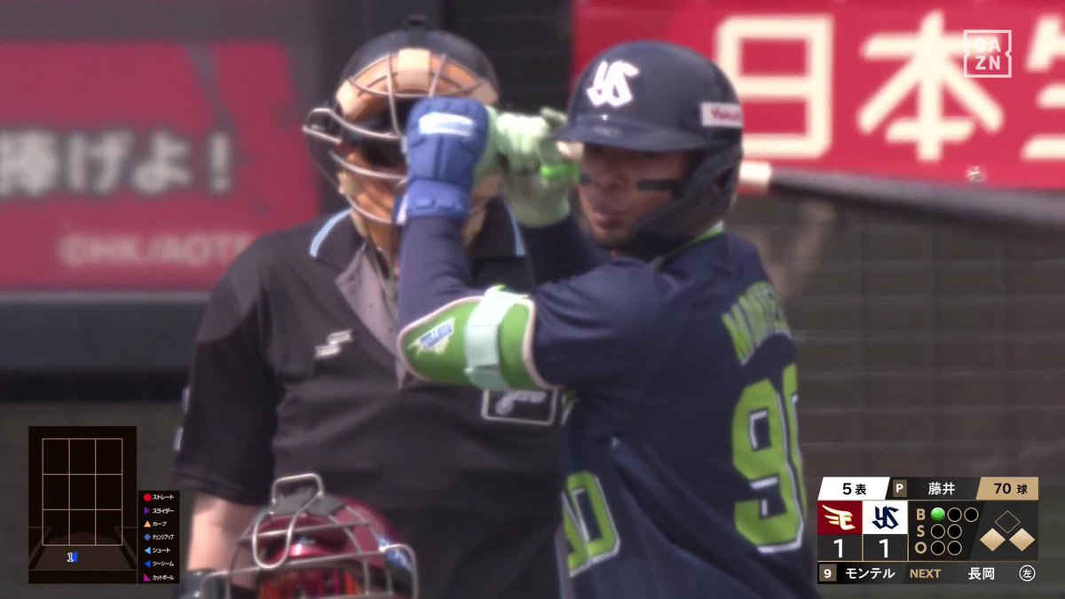 チャンスを掴んだ 今、もっとも熱い男 モンテル タイムリーヒット ⚾️楽天×ヤクルト #swallows #だったらDAZN