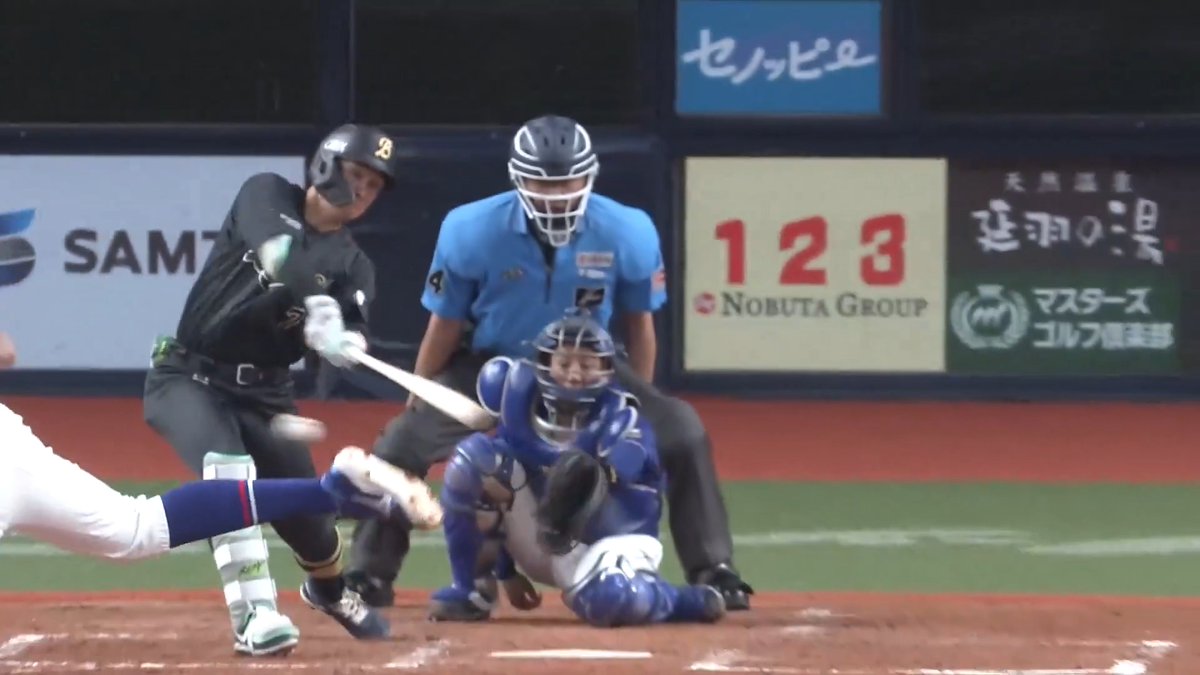 バファローズが一気に試合をひっくり返す！💪 この回一挙5得点！🔥🔥 オリックス 西川龍馬 選手の2点タイムリーヒット！✨ 👇日本生命セ・パ交流戦見るならパテレ！