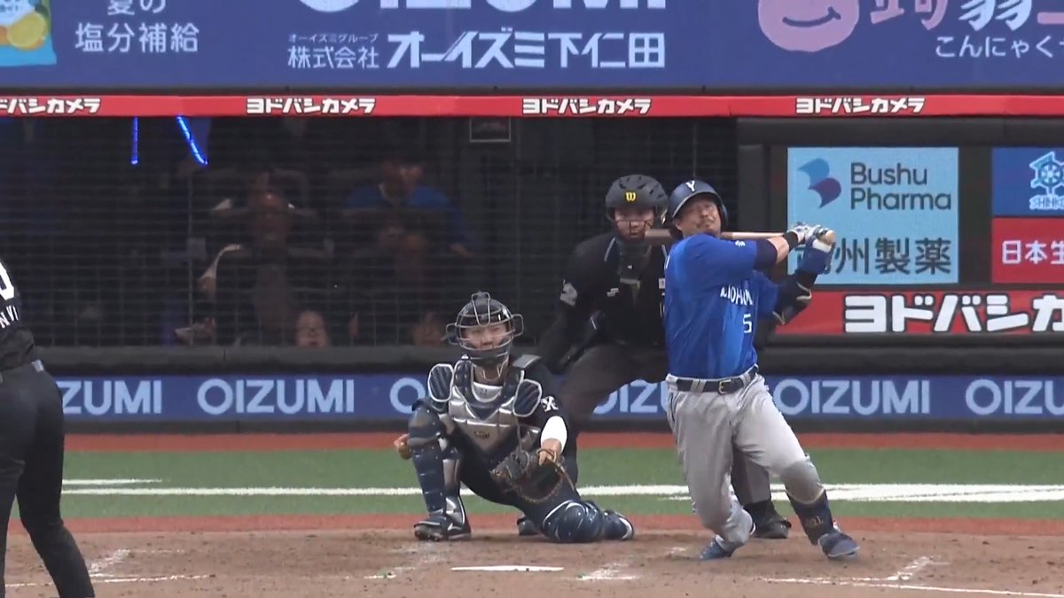 #宮﨑敏郎 選手が力強く振り抜いた打球は左中間へ！🌈 4号ソロアーチでリードをさらに広げる！🔥🔥🔥🔥 5回表 DB 4 - 0 L #日本生命セ・パ交流戦2026 #ベルーナドーム #baystars