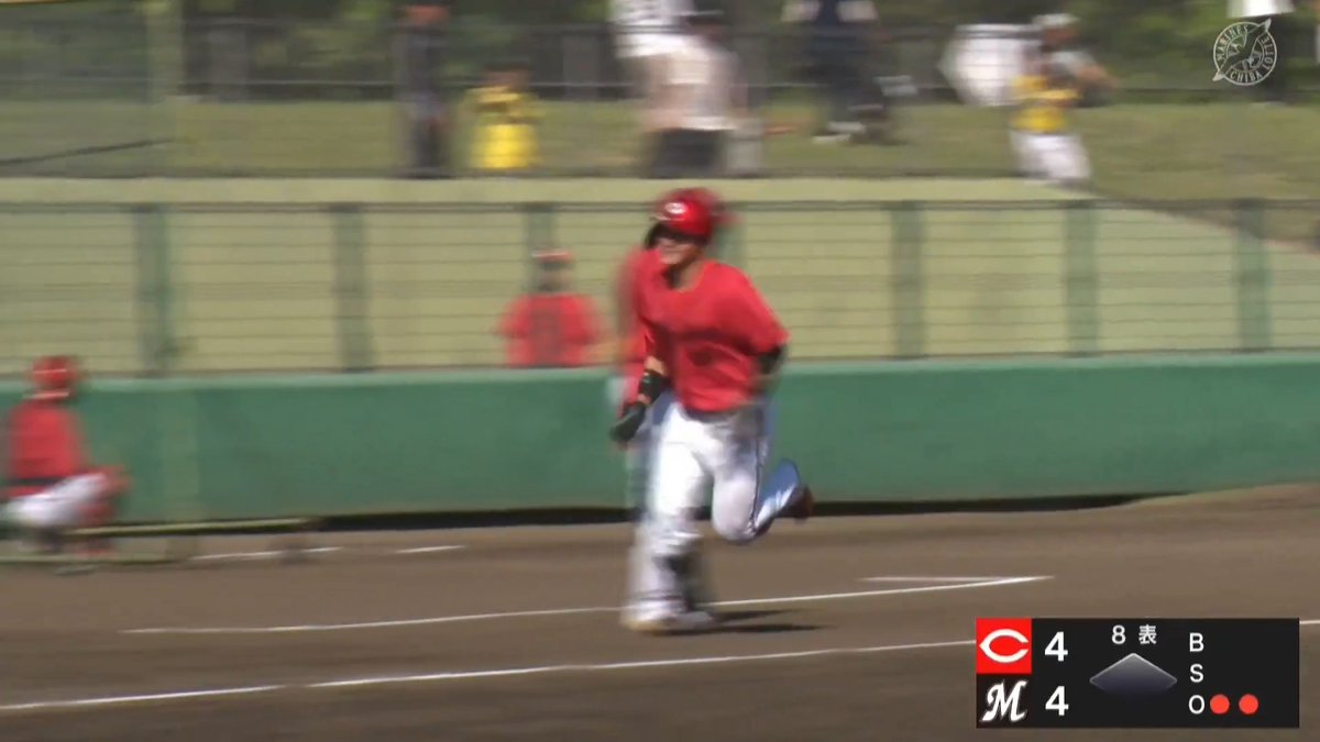 本日3安打目 このスイングでスタンドイン 田村俊介 第2号ホームラン ⚾️ロッテ×広島（ファーム） #イージースポーツ #carp