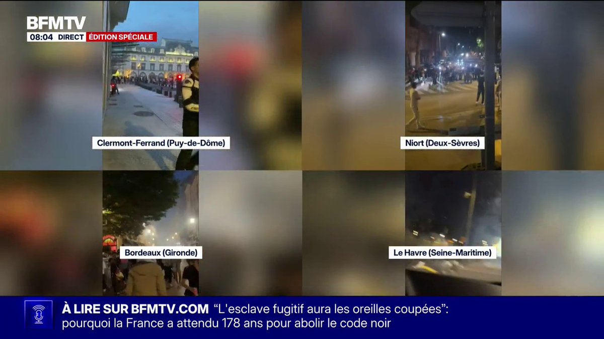 La situation a DÉGÉNÉRÉ dans une quinzaine de villes en France 🇫🇷 hier après la victoire du Paris Saint-Germain. 🎥 BFM