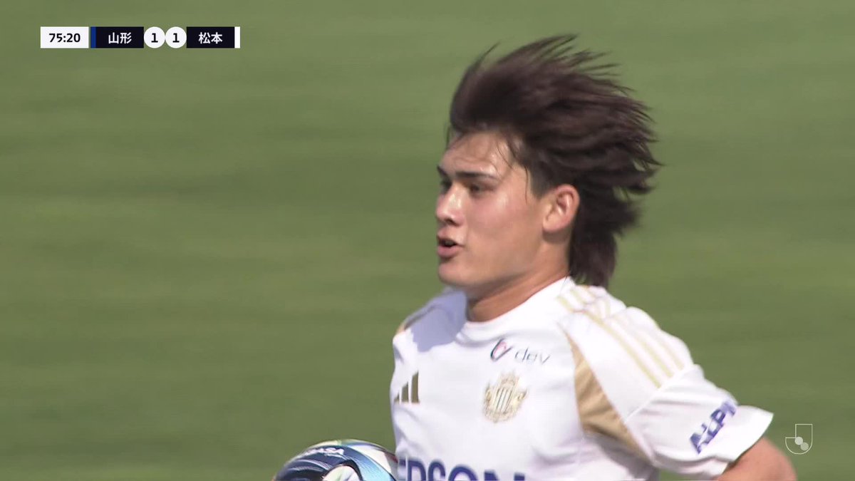 🎦 ゴール動画 🏆 明治安田J2・J3百年構想リーグ プレーオフラウンド 第1戦 🆚 山形vs松本 🔢 1-1 ⌚️ 76分 ⚽️ 井上 愛簾(松本) #Jリーグ