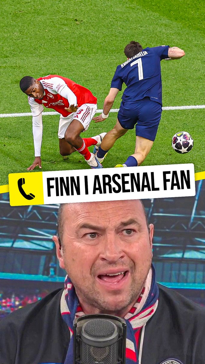 🤦♂️ "It might have been a booking but it wasn't a foul!" 🤨 "I can't believe that's a penalty!" Jason Cundy was left stunned by this Arsenal fan's unusual complaint about PSG's penalty in the Champions League final