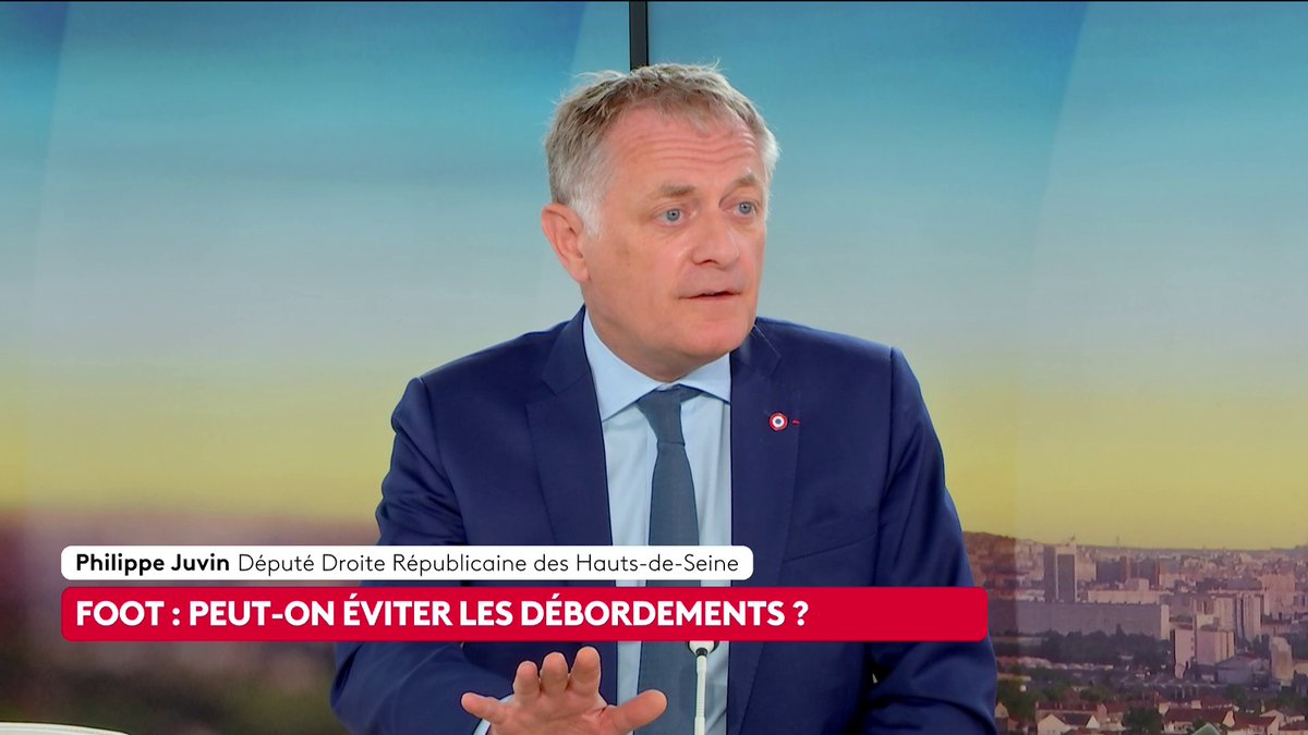 🔴 🗣 "Si ces gens-là veulent le contact avec les forces de l'ordre, il faut peut-être leur offrir ce contact avec les forces de l'ordre", déclare le député Droite Républicaine Philippe Juvin, à propos des événements survenus après le sacre du PSG. #canal16