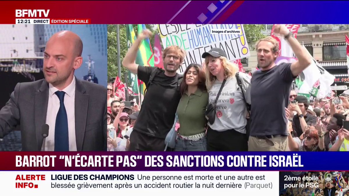 Jean-Noël Barrot: Rima Hassan est "une propagatrice de haine qui ne reconnaît pas le droit d'Israël à la sécurité et l'existence" "Tout autre solution [que la solution à deux états] nous conduit à la guerre, à la déstabilisation de la région"