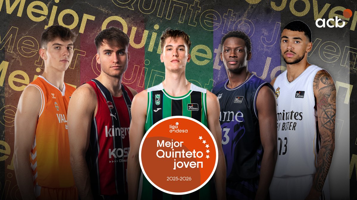 Esto ya es una realidad. El futuro... 𝙔𝘼 𝙀𝙎𝙏𝘼́ 𝘼𝙌𝙐𝙄́, y ellos son el mejor ejemplo 💎 ¡Este es el MEJOR QUINTETO JOVEN de la #LigaEndesa 2025-26! ⭐️ Sergio de Larrea ⭐️ Rafa Villar ⭐️ Izan Almansa ⭐️ Bassala Bagayoko ⭐️ Michael Ruzic