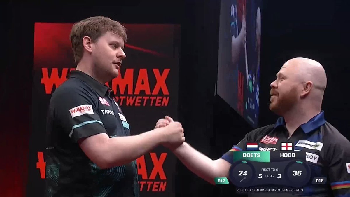 DOETS POWERS ON! 💪 Kevin Doets is the next player to move on to the last eight in Kiel, following a 6-3 victory over Justin Hood! 📺 #ET8