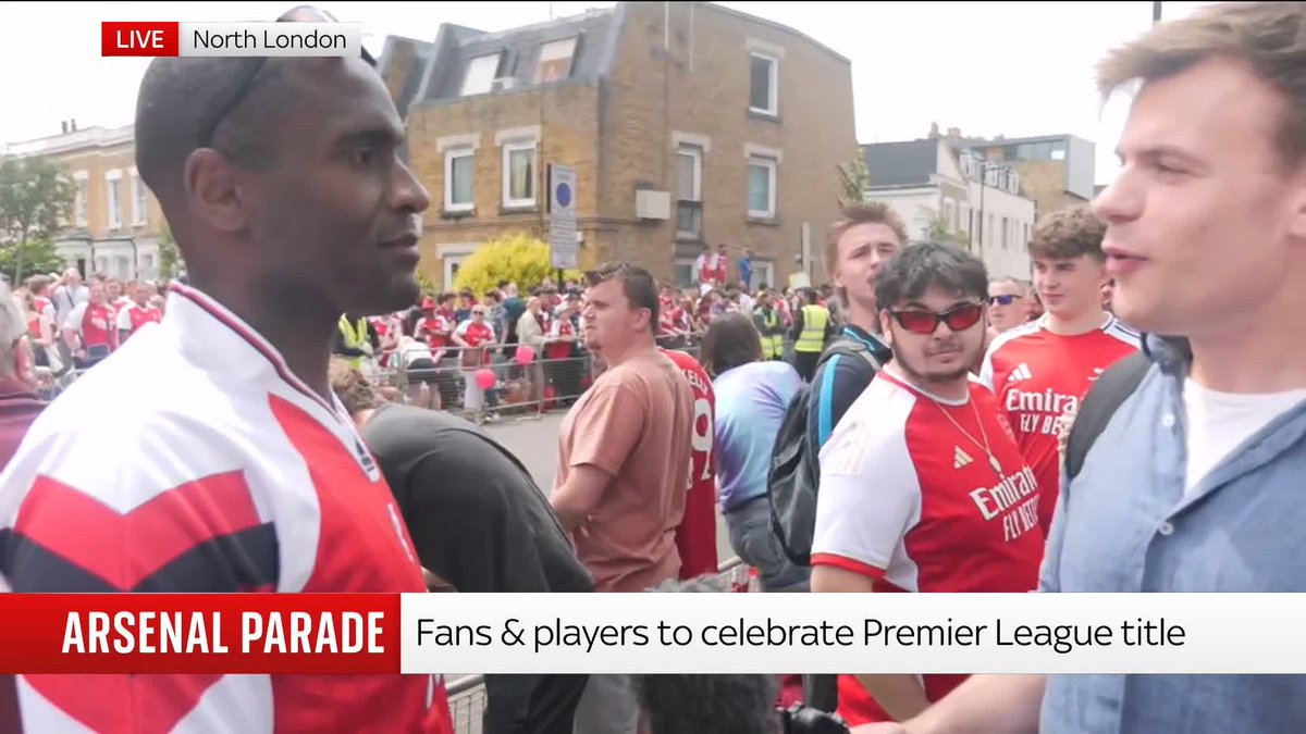 'Champions of England - we know what we are!' Sky's Barnaby Papadopulos is live in north London, speaking to Arsenal fans, as their Premier League victory parade kicks off Live updates: 📺 Sky 501, Virgin 602, Freeview 233 and YouTube
