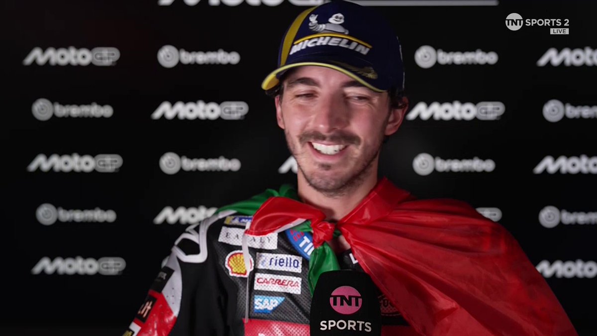🗣 "The first time, you never forget. He really deserved this and congratulations to them." Pecco Bagnaia speaks on his podium, and Marco Bezzecchi's maiden Mugello win. #MotoGP | #ItalianGP | Live on TNT Sports and HBO Max