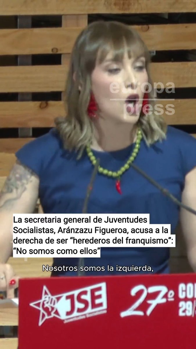 La nueva líder de Juventudes del PSOE acusa a la derecha de ser "herederos del franquismo" y los llama "pijos de salón": "Y sí, son mala gente. Y nos sentimos tremendamente orgullosos de no tener nada parecido a ellos. No somos como ellos"