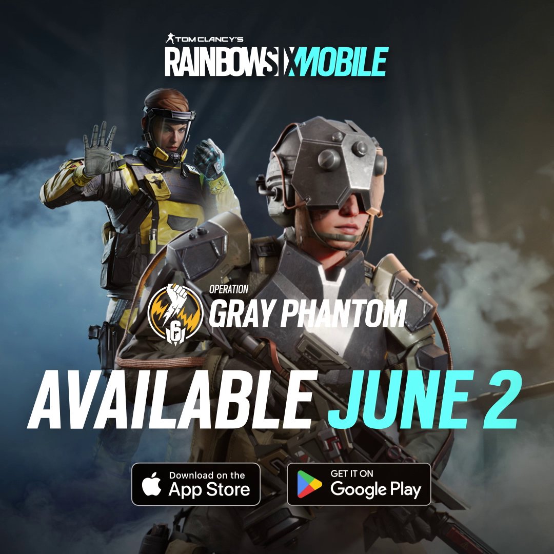 ☢️ Operation Gray Phantom is coming 2nd June to R6 Mobile ☢️ Finka leads the mission into the dead zone. ⚔️ New Operator 🎮 Limited-time modes 🎯 Seasonal events &amp; exclusive rewards Enter the ruins. Hunt the threat. Because in Gray Phantom… nothing is truly abandoned.
