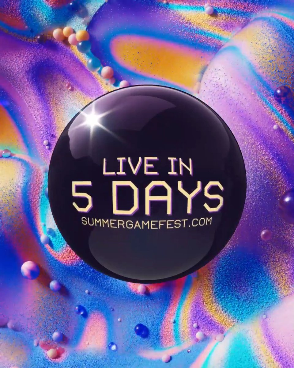 👏 Just 👏 5 👏 days 👏 to 👏 go #SummerGameFest streams live from Dolby Theatre in LA. A 2 hour live show with game news, announcements and special guests. Streaming live Friday at 5p ET / 2p PT / 10p BST / 11p CEST / 6a JST