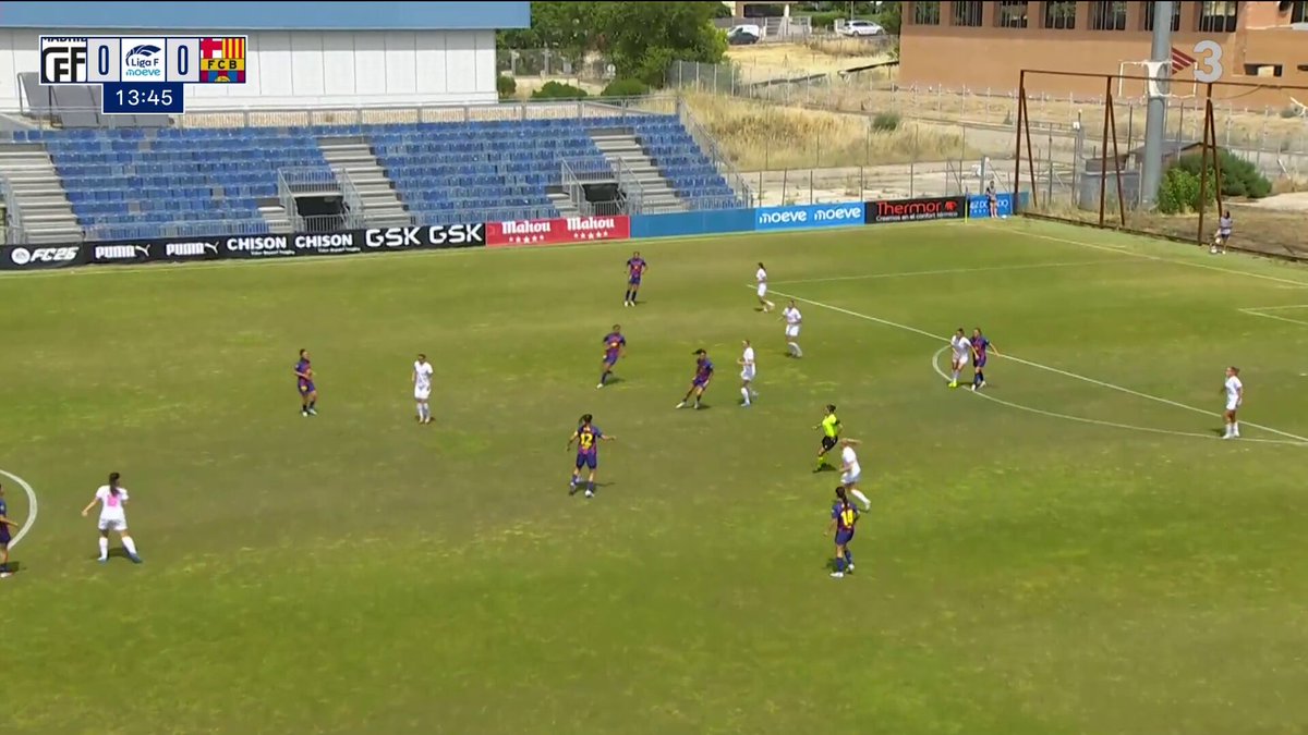 ⚽️ GOOOOL de Graham Hansen! 🥅 Amb un cop de cap perfecte, avança el Barça en el marcador! ⚔️ Madrid CFF 0⃣-1⃣ FC Barcelona Femení ▶️