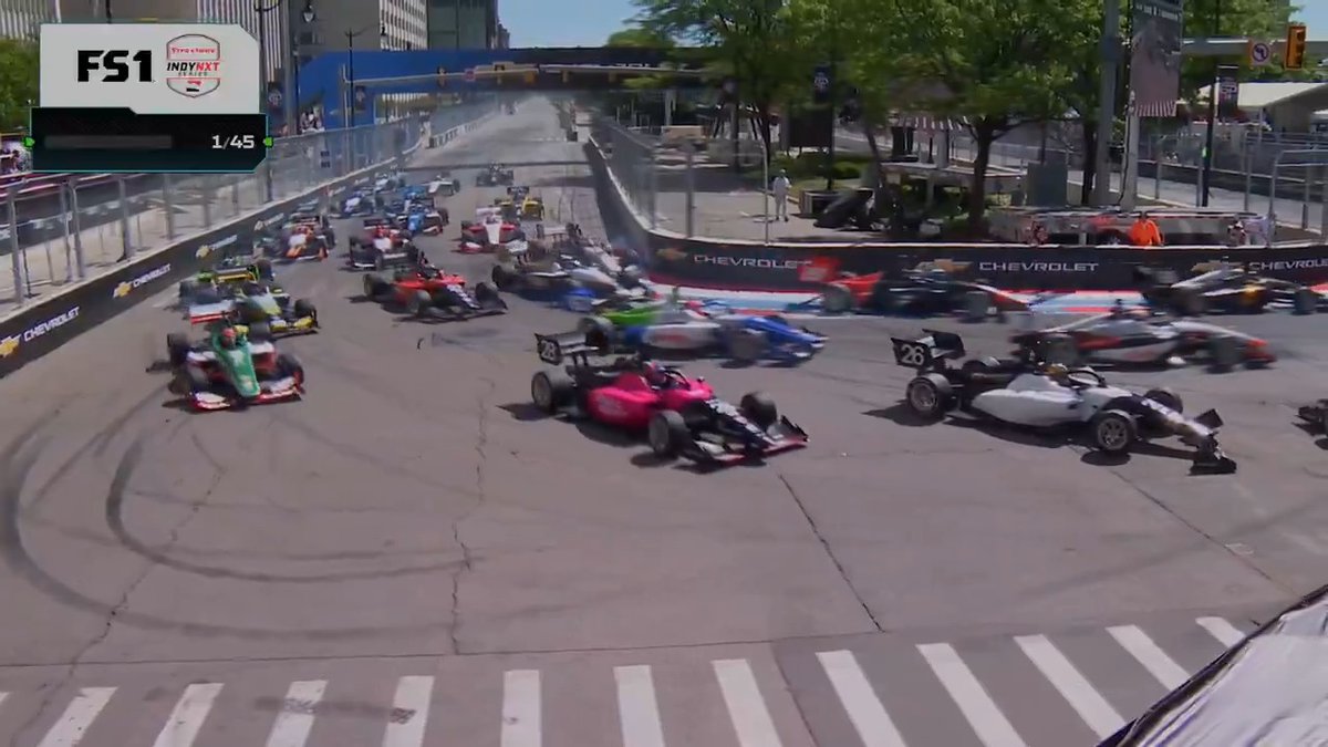 Trouble on the INDY NXT by Firestone start!