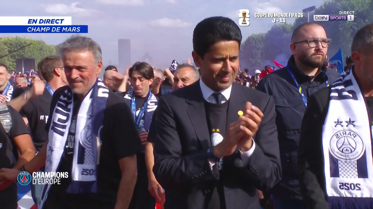 🚨🚨 Nasser al Khelaïfi 🇶🇦 : « Aujourd’hui, DEUX ÉTOILES SUR LE MAILLOT ⭐️⭐️ VOUS ÊTES LES MEILLEURS SUPPORTERS DU MONDE !!!! » 🤩❤️💙