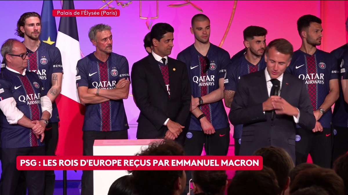 🔴 DIRECT. Emmanuel Macron s'exprime depuis l'Élysée après le sacre du PSG : "Hier, le PSG est entré dans la très grande ligue. Avec le Real Madrid, il est devenu l’un des deux seuls clubs à avoir réalisé ce fameux back-to-back", salue le président. #ToutEstPolitique #canal16