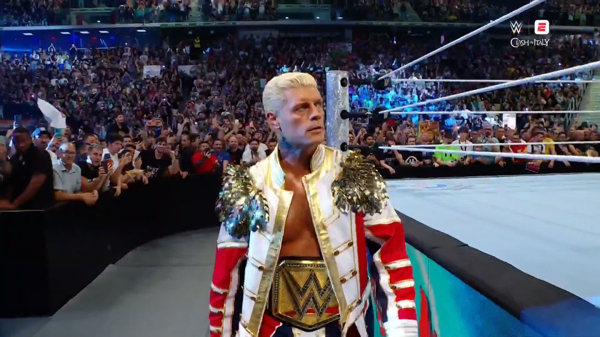 Turin is GOING NUTS for the Undisputed WWE Champion Cody Rhodes!! 🤩 Watch the FIRST HOUR of #WWEClash in Italy RIGHT NOW on ESPN!!
