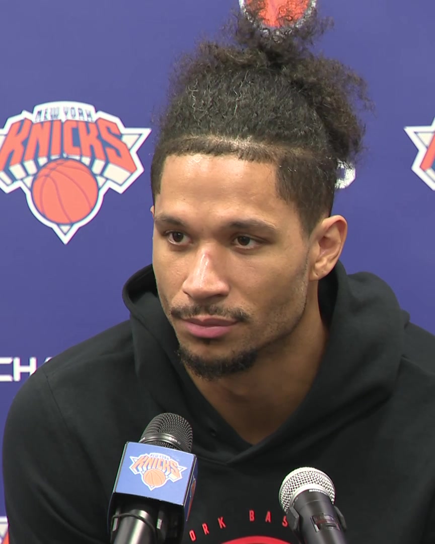 "Technically, that game didn't happen, so I don't think there's anything that we can learn from" 😂 Josh Hart was asked how much the Knicks can take from their NBA Cup experience against the Spurs this season: