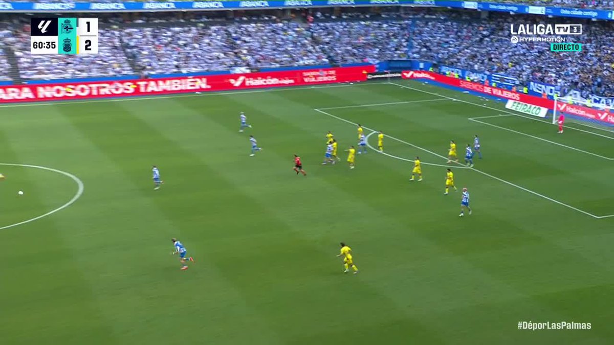 La increíble ocasión de Jesé para sentenciar el partido en Riazor 🤯 La UD Las Palmas se está metiendo momentáneamente en el playoff 🇮🇨 #LALIGAHYPERMOTION