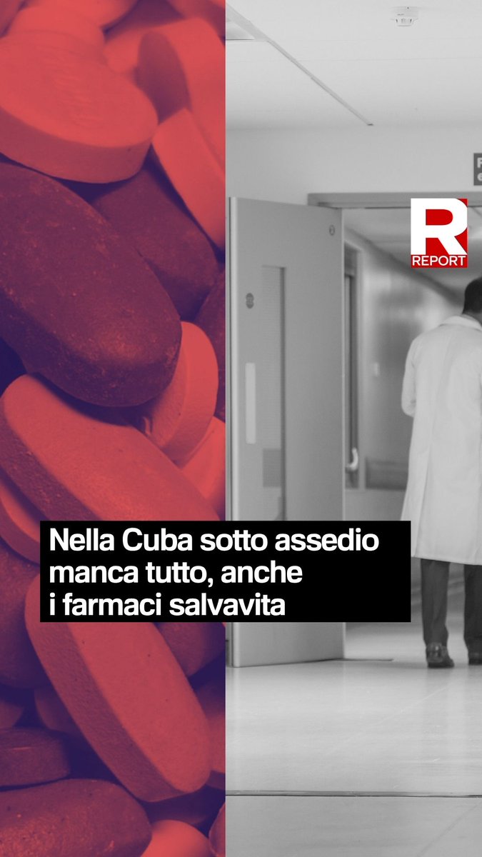 A Cuba sotto assedio manca tutto, anche i farmaci salvavita. Abbiamo visitato l'istituto di oncologia cubano che tratta ogni giorno decine di pazienti. Segui #Report ora in diretta👇