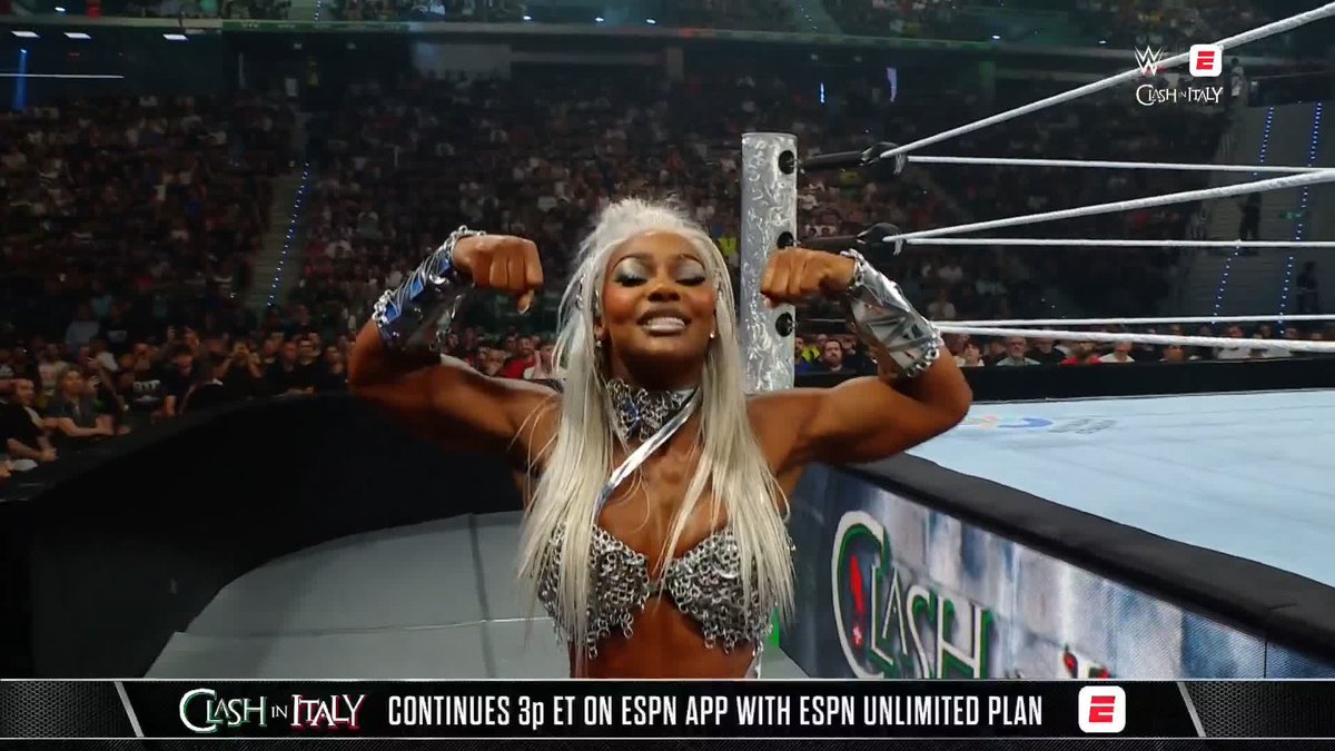 Jade Cargill LOVES Jade Cargill 🙄 Watch the FIRST HOUR of #WWEClash in Italy RIGHT NOW on ESPN!!