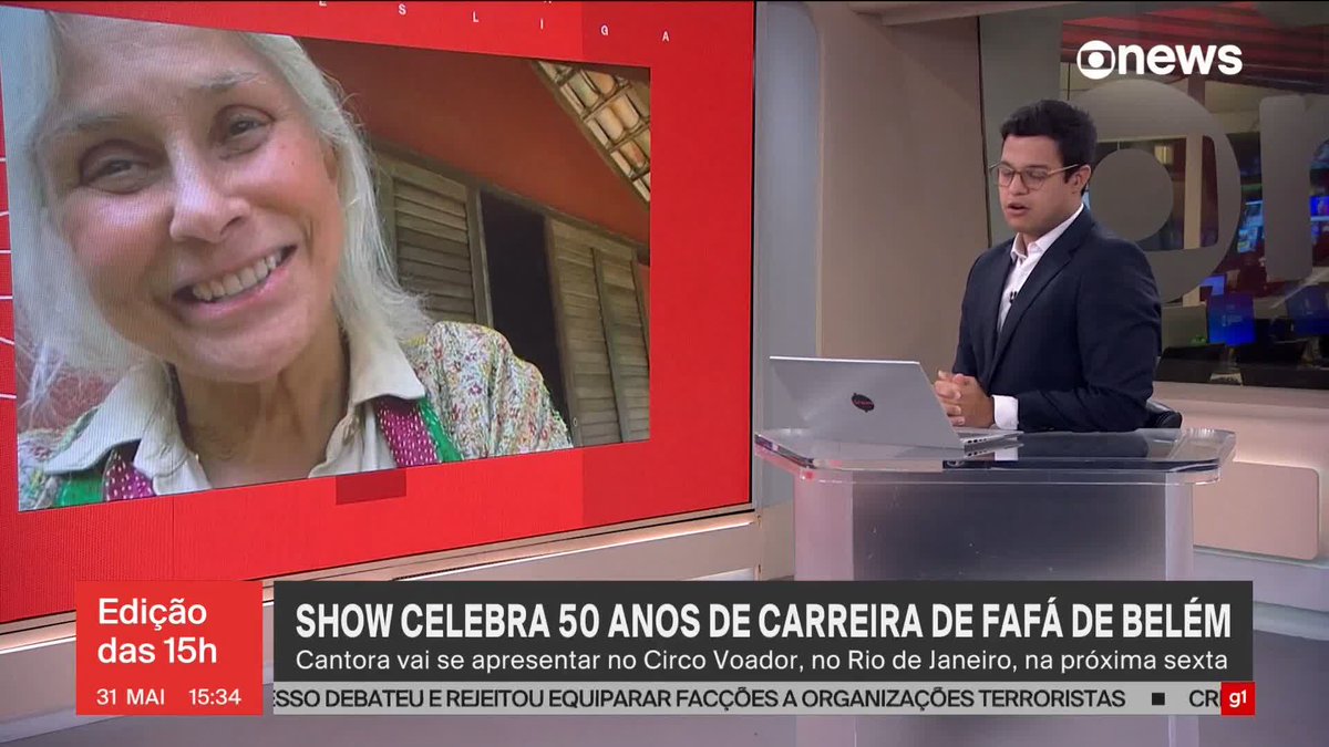 "As pessoas estão descobrindo que nós não somos um adereço nem uma coisa exótica", disse Fafá de Belém sobre a cultura paraense em entrevista à #GloboNews neste domingo (31). A cantora se apresenta no Circo Voador (RJ) em 5 de junho. ➡ Assista: #cultura