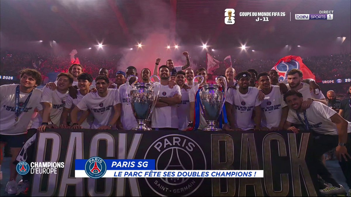 🔴🔵 Les Champions d'Europe 2026 présentent leur deux Champions League au Parc des Princes !