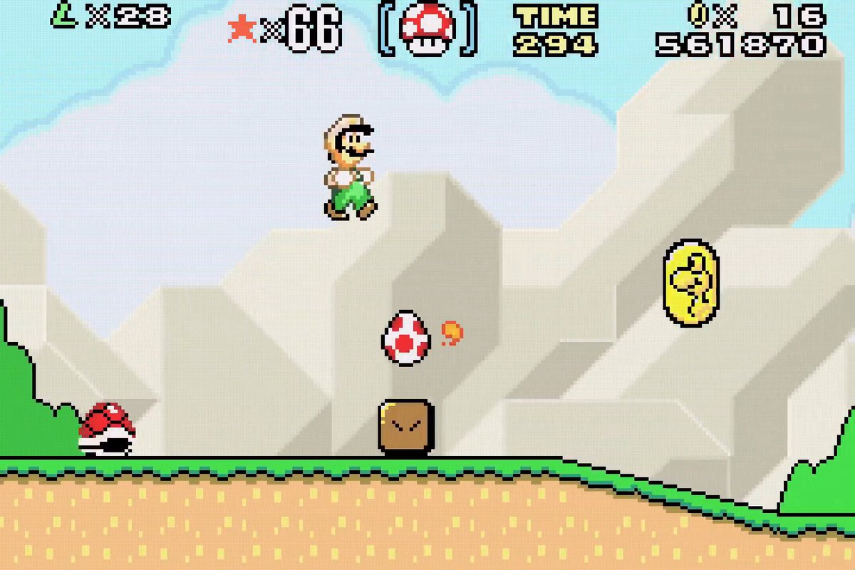 Super Mario Advance 2: Super Mario World is a subtle remake of the original. The biggest addition is being able to switch to Luigi, where he brings his Lost Levels physics. Given all the little differences to find, I'd say it's worth playing for fans of the original. #RetroGaming