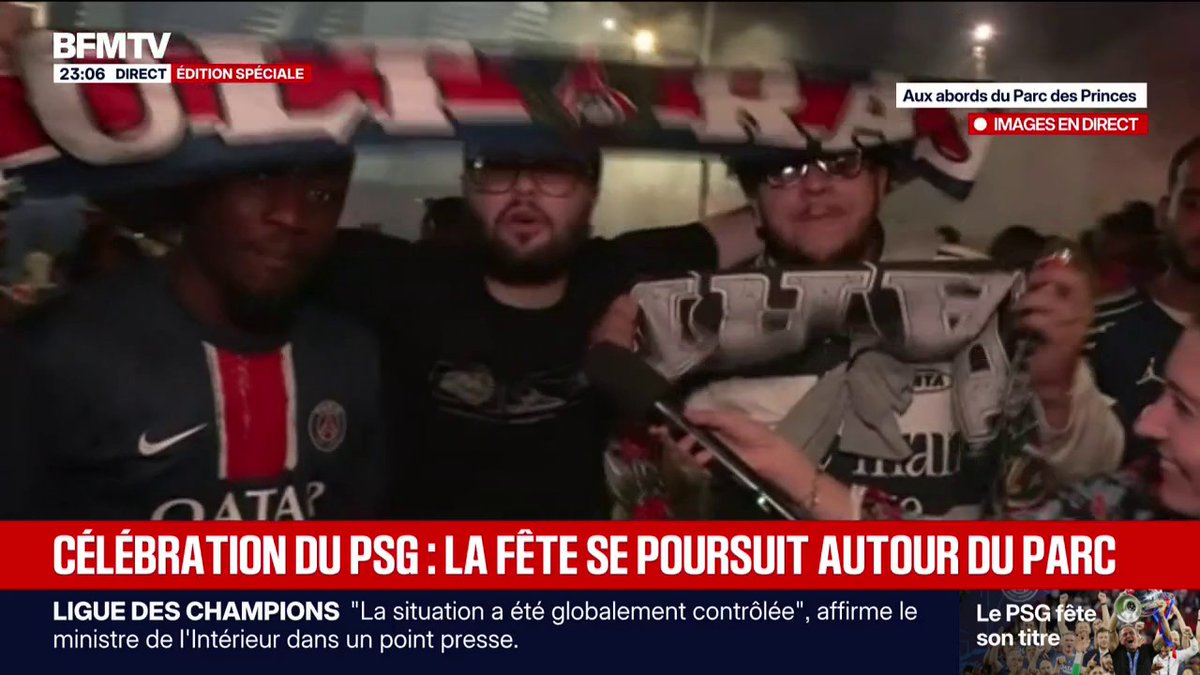 Victoire du PSG: les supporters quittent tranquillement le Parc des Princes