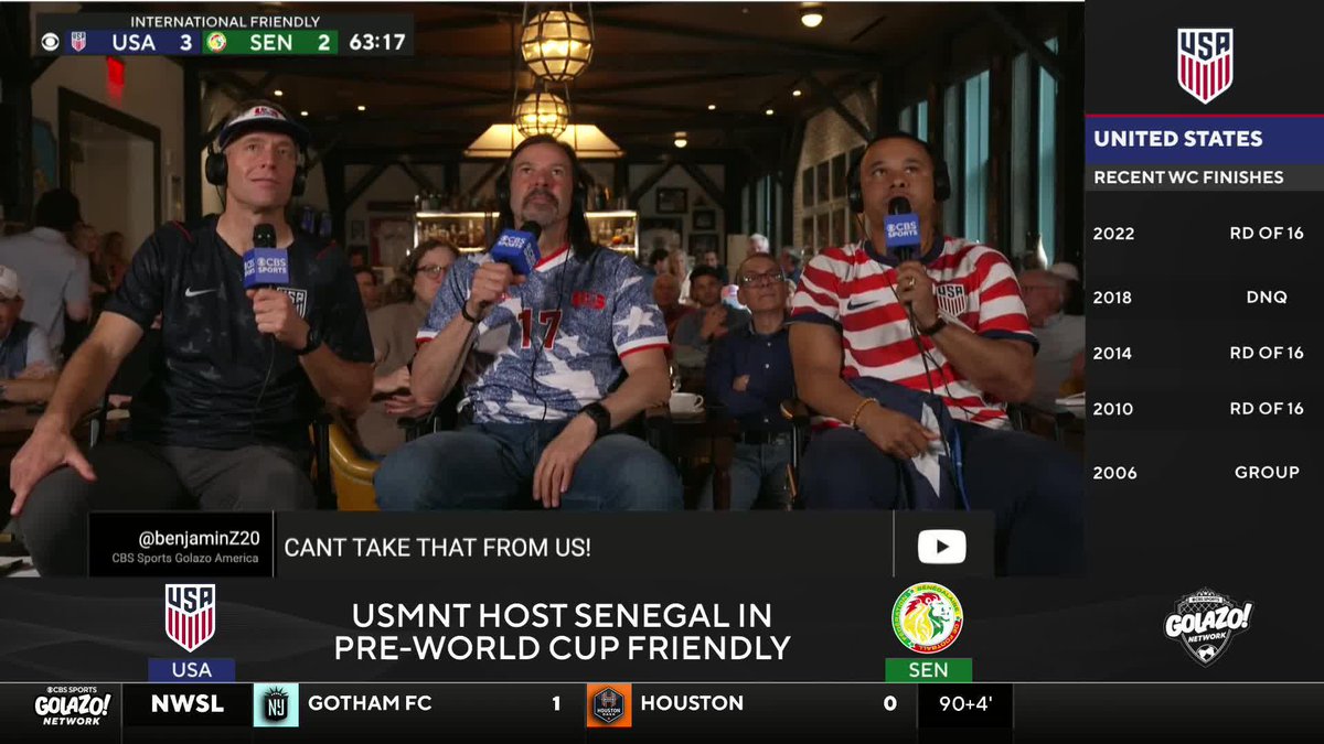 "Calm, cool, collected" 🥶 Charlie Davies, Jimmy Conrad and Marcelo Balboa react to Folarin Balogun's well-taken finish to make it 3-2 🇺🇸