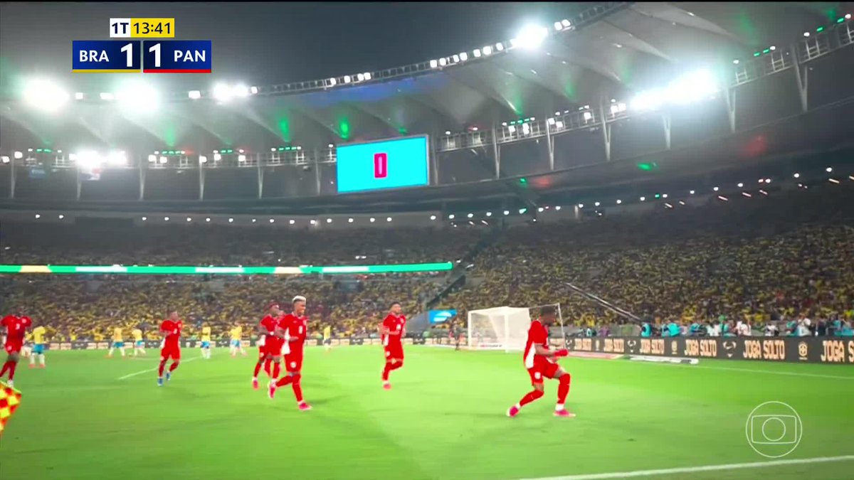 O gol de Murillo. Brasil 1x1 Panamá. 🎥 TV Globo 📺 | ge