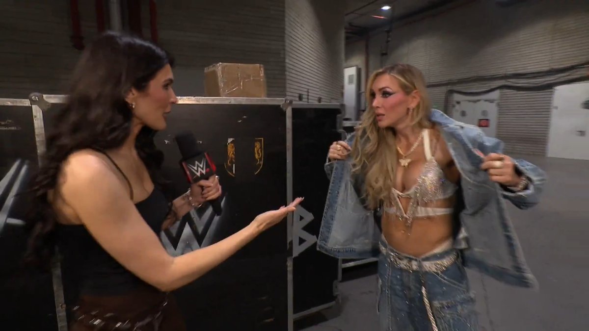 OH NO 🫢 Jade Cargill with a BRUTAL attack on Charlotte Flair after #WWEClash in Italy!
