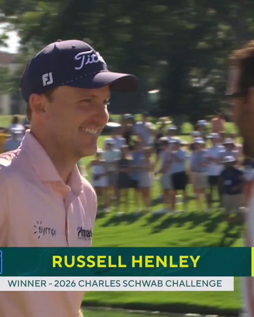 Conquering Colonial 🏆 Russell Henley is perfect in the playoff Charles Schwab Challenge.